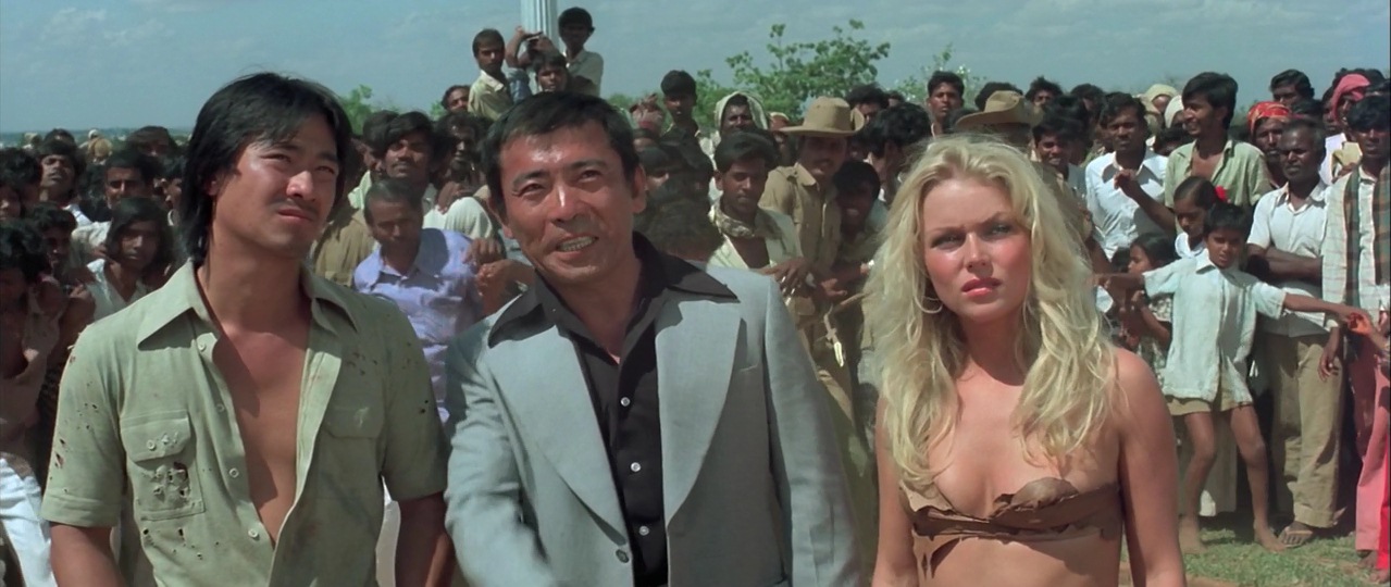 From left, the central characters of Mighty Peking Man (minus the giant monkey): Johnny, Lu and Samantha. An early example of cross-cultural globalization or a monumentally bad movie? You decide.